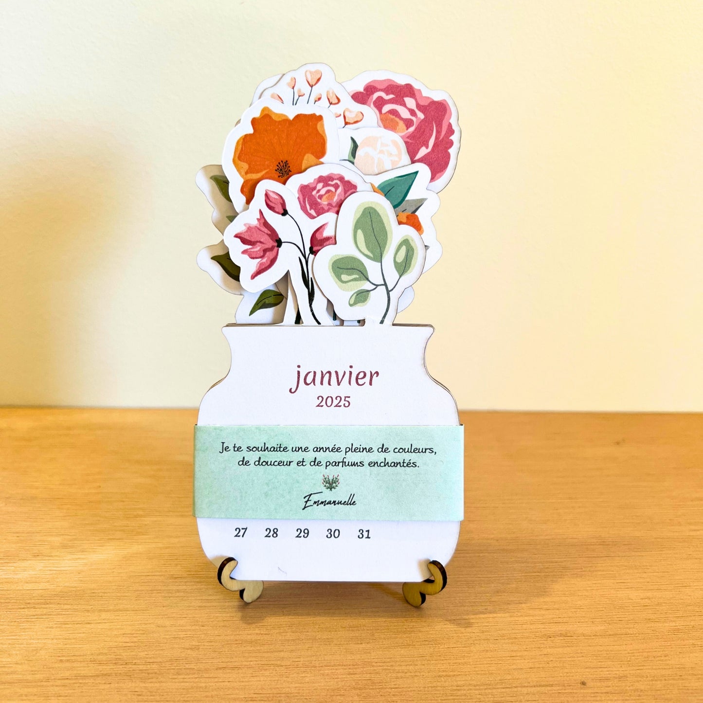 Mini-calendrier bouquet