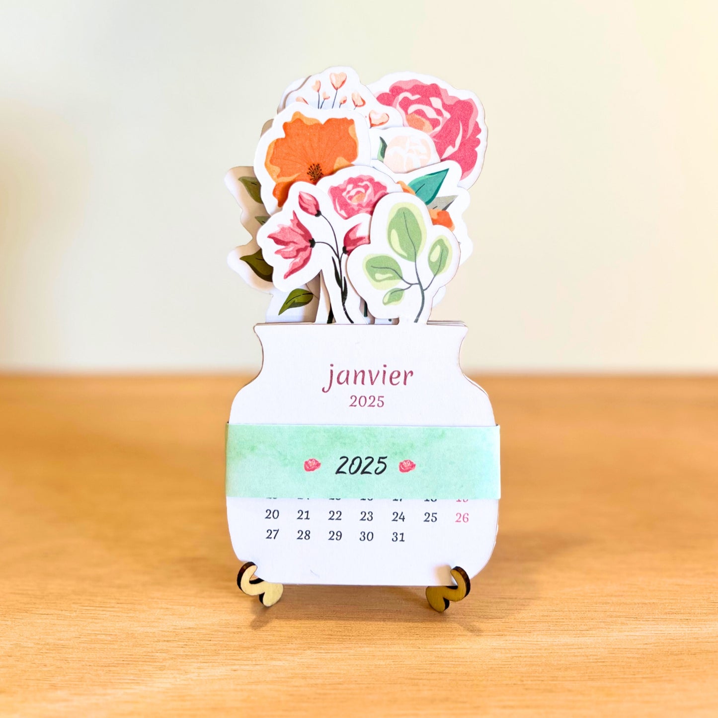 Mini-calendrier bouquet