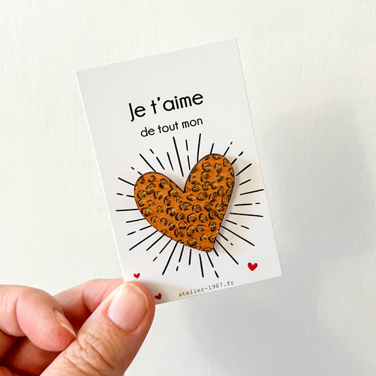 Pin's Coeur léopard